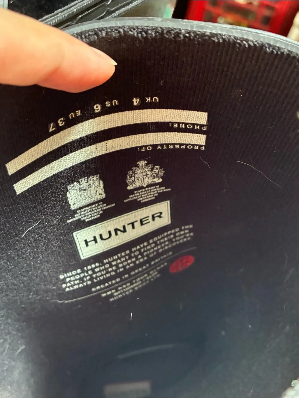 Hunter Original Black Gloss Tall Rain Boots women’s size 6 AUTHENTIC